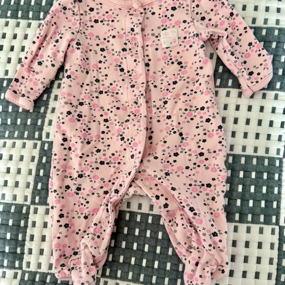 Simple Joy by Carters. Pink and Gray Baby Onesies with Butterfly Design - Picture 3 of 3